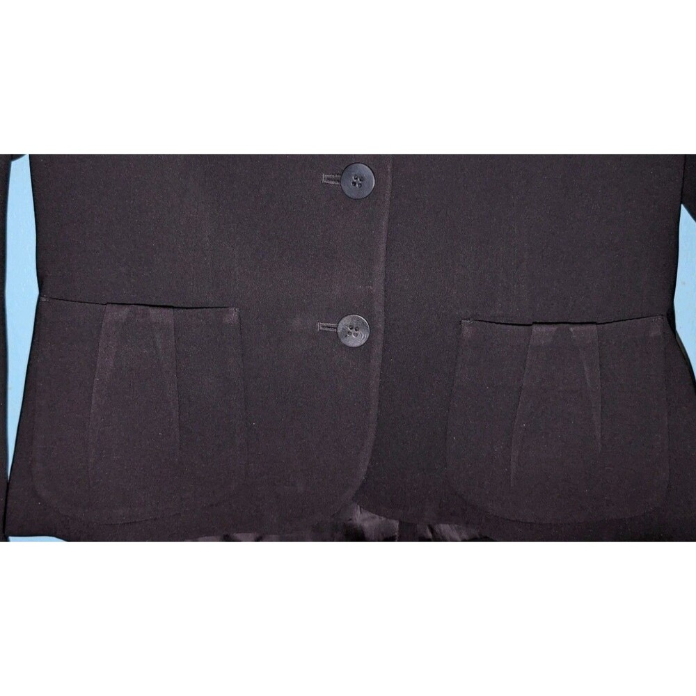 Talbots Womens 6 Petite 6P Black Cropped Blazer Jacket Tailored + Skirt SET OF 2 - Picture 11 of 16